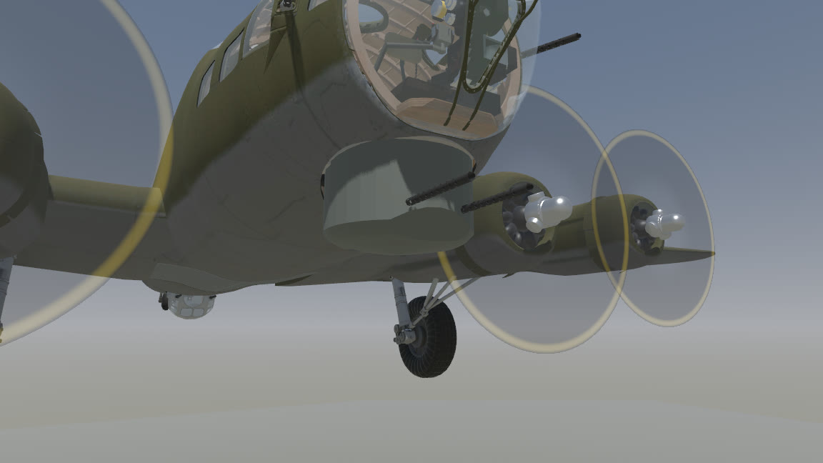 The chin turret under the nose