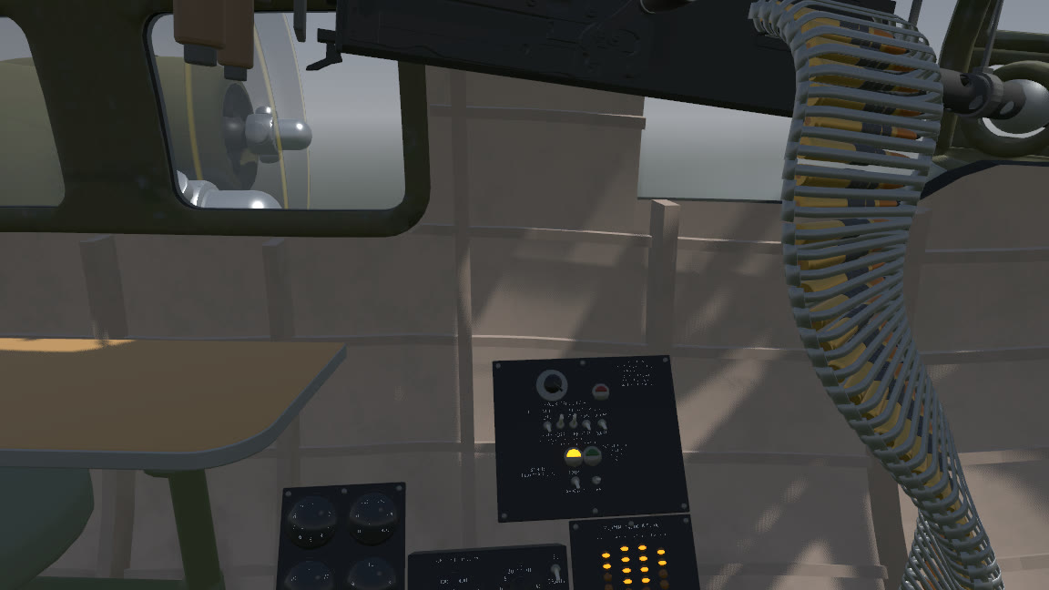 The bomb release panel by the bomb bay