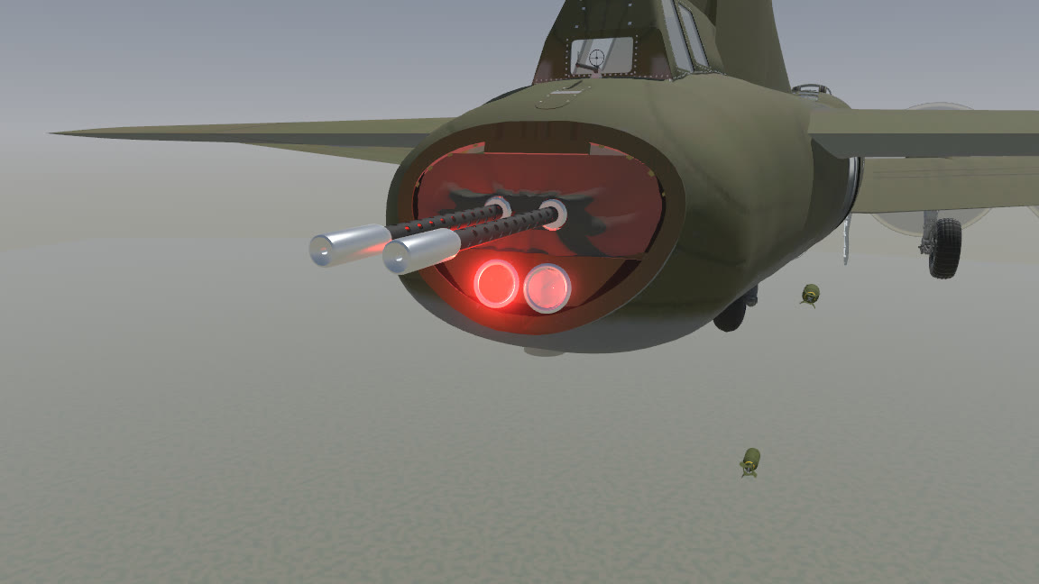 The tail's red signal lights on at the release