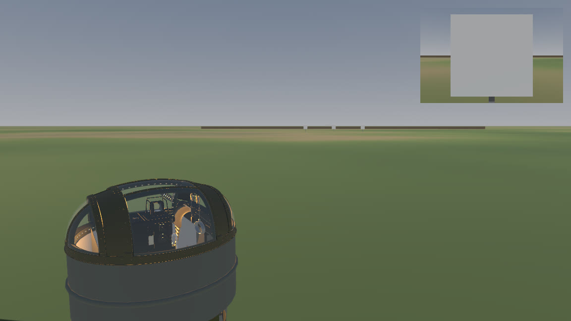 The top turret stand firing at a target board