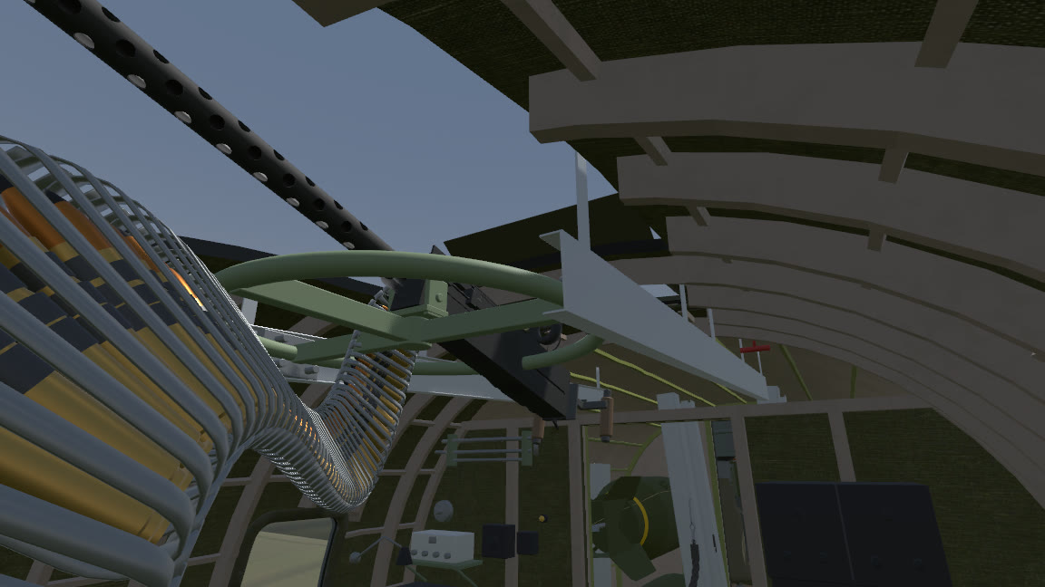 The radio room's gun coming out of its stowage